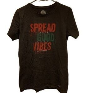 Spread Good Vibes Women’s Size Medium Classic Fit Life Is Good Gray T-Shirt